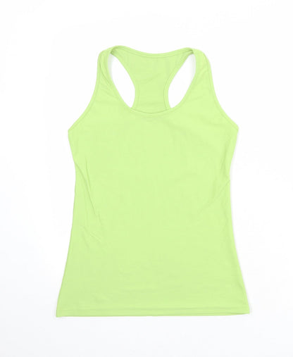 Denchi Womens Green Polyester Pullover Tank Size S Scoop Neck Pullover