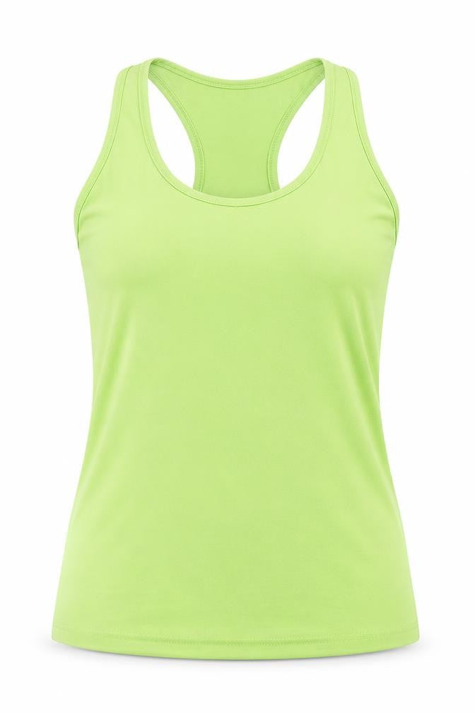 Denchi Womens Green Polyester Pullover Tank Size S Scoop Neck Pullover