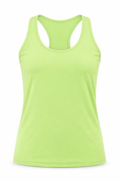 Denchi Womens Green Polyester Pullover Tank Size S Scoop Neck Pullover