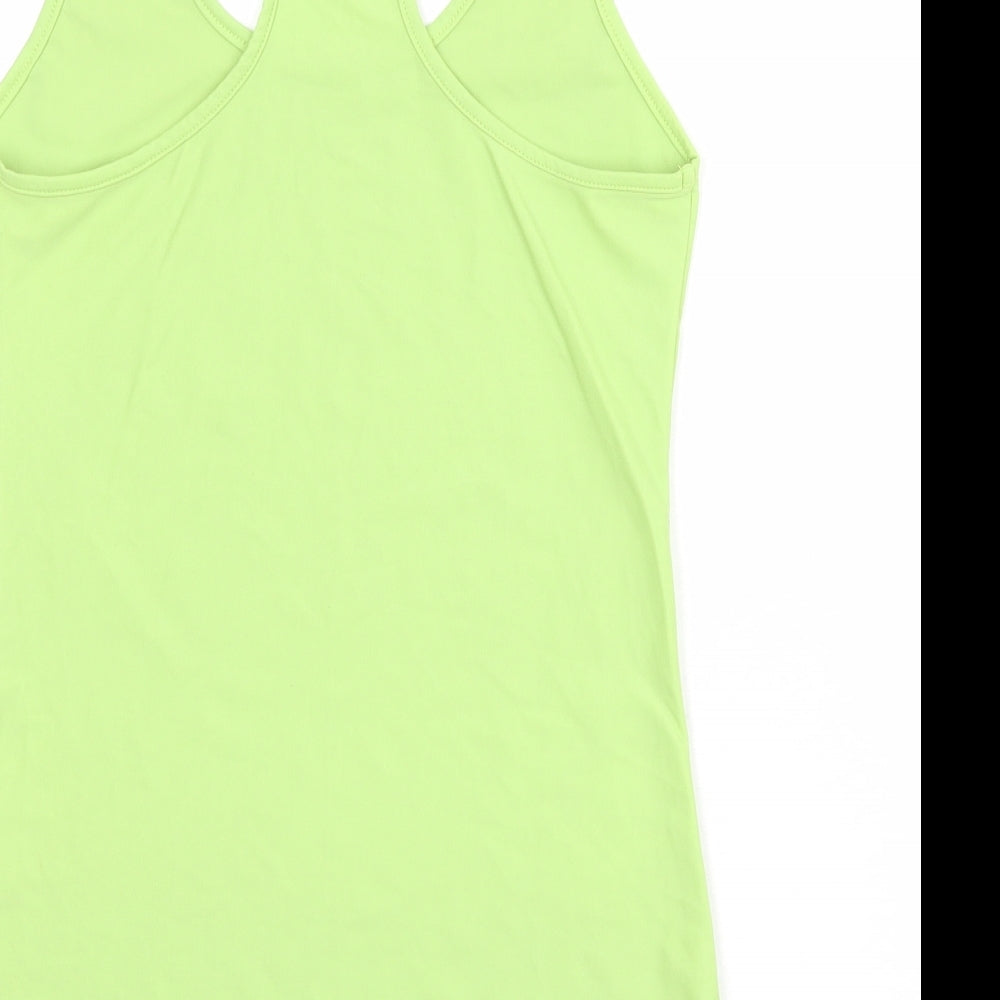 Denchi Womens Green Polyester Pullover Tank Size S Scoop Neck Pullover