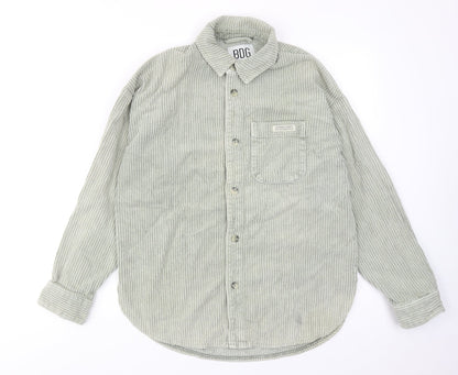 Womens UK Size S BDG Green Basic Button-Up