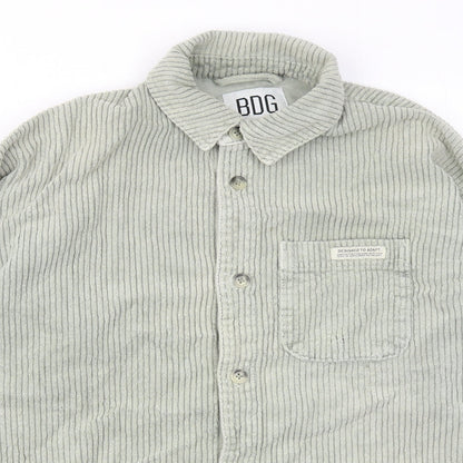 Womens UK Size S BDG Green Basic Button-Up