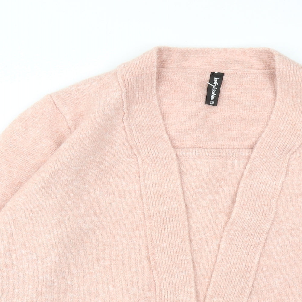 JustFashionNow Womens Pink Scoop Neck Wool Pullover Jumper Size 2XL