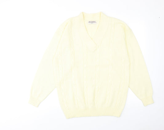 Womens UK Size S Richards Yellow Pullover Jumper