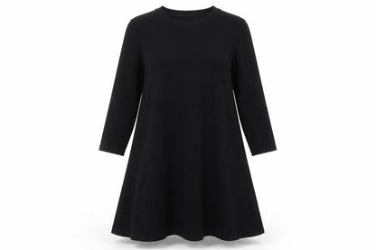 Topshop Womens Black Acrylic A-Line Size 10 Round Neck Pullover
