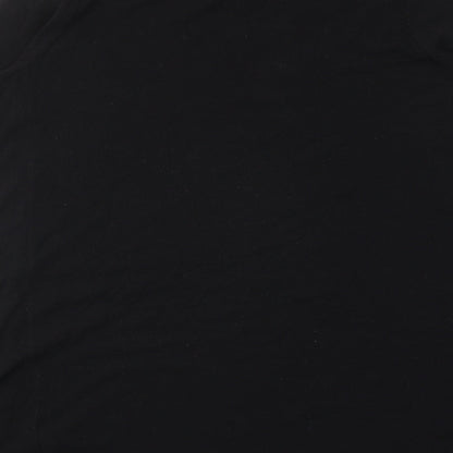 Topshop Womens Black Acrylic A-Line Size 10 Round Neck Pullover