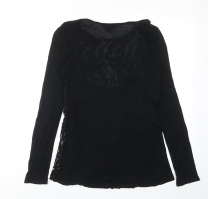 Womens UK Size 8 Phase Eight Black Basic Blouse
