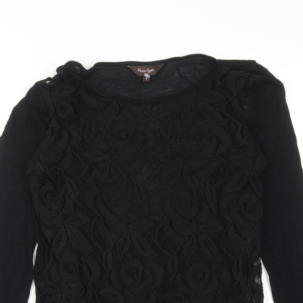 Womens UK Size 8 Phase Eight Black Basic Blouse