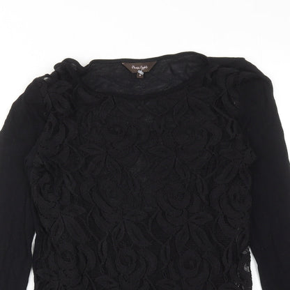 Womens UK Size 8 Phase Eight Black Basic Blouse