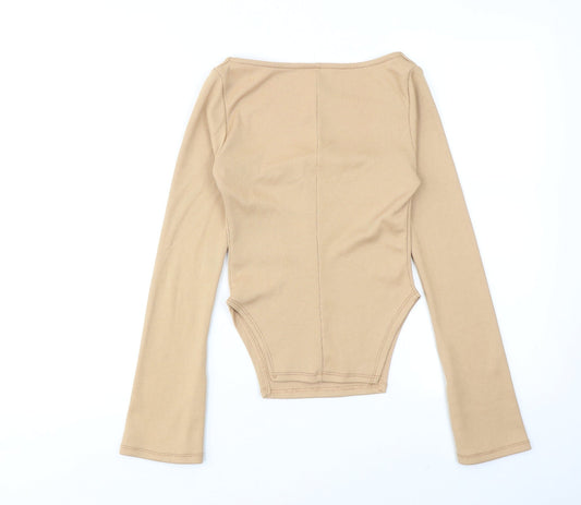 Womens UK Size 8 AsYou Beige Basic Blouse