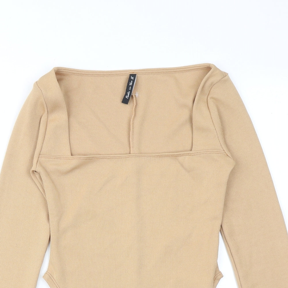 Womens UK Size 8 AsYou Beige Basic Blouse