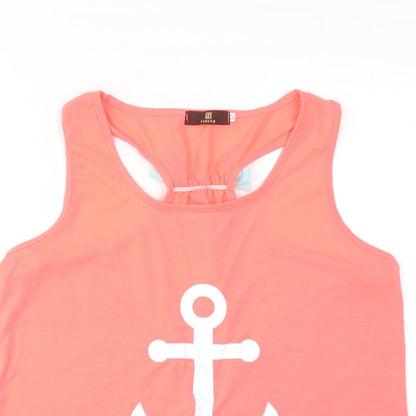Womens UK Size XL Isassy Pink Basic Tank