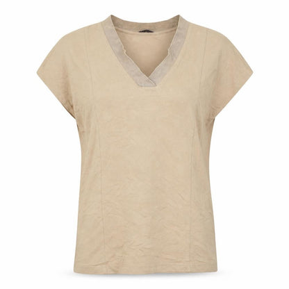 Womens UK Size 8 Marks and Spencer Beige Basic T-Shirt