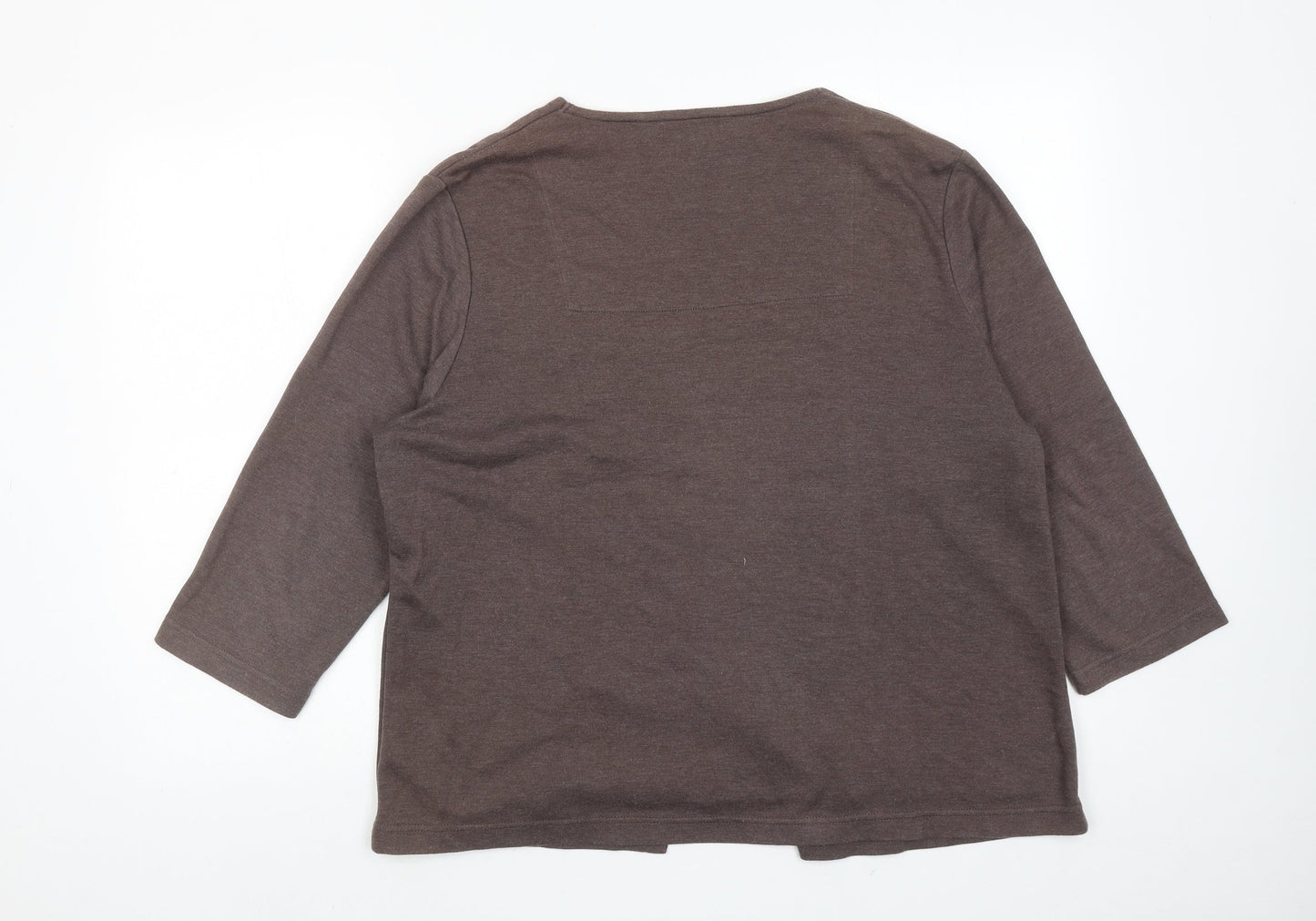 Womens UK Size 12 DASH Brown Basic Blouse