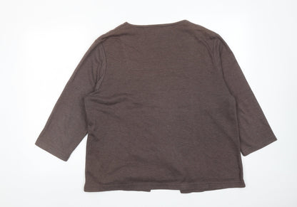 Womens UK Size 12 DASH Brown Basic Blouse