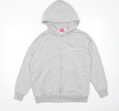 The Jogg Concept Womens Grey Cotton Full Zip Hoodie Size S Zip