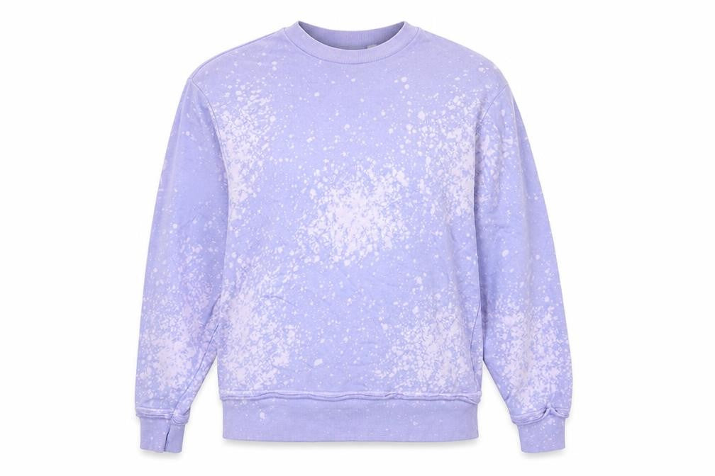 Collusion Womens Purple Floral Cotton Pullover Sweatshirt Size XS Pullover
