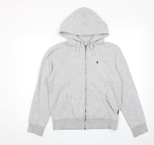 Womens UK Size S French Connection Grey Full Zip Hoodie