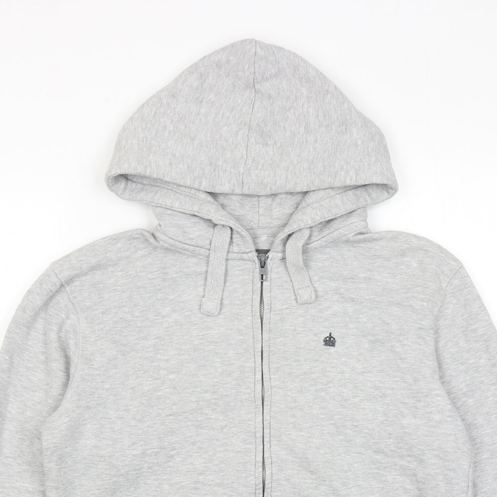 Womens UK Size S French Connection Grey Full Zip Hoodie