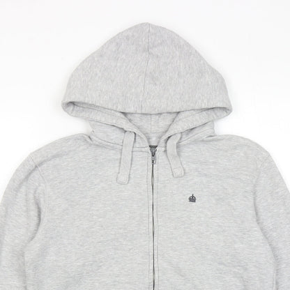 Womens UK Size S French Connection Grey Full Zip Hoodie