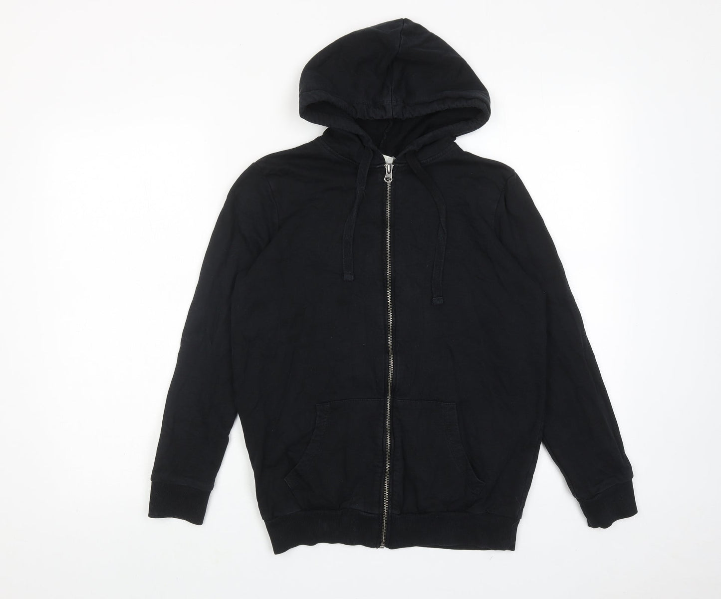 Womens UK Size 4 ASOS Black Full Zip Hoodie