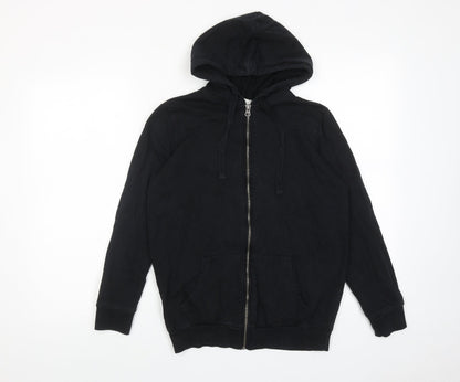 Womens UK Size 4 ASOS Black Full Zip Hoodie