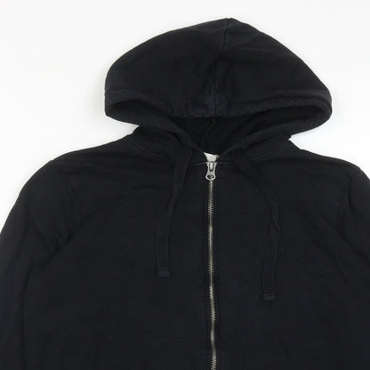 Womens UK Size 4 ASOS Black Full Zip Hoodie