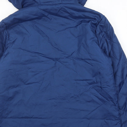 Womens UK Size M Anne De Lancay Blue Quilted Coat