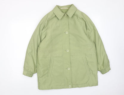 Womens UK Size 10 Marks and Spencer Green Overcoat