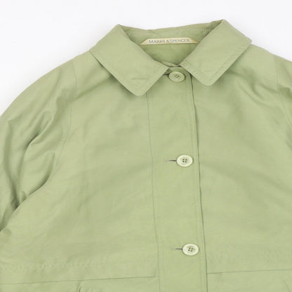 Womens UK Size 10 Marks and Spencer Green Overcoat