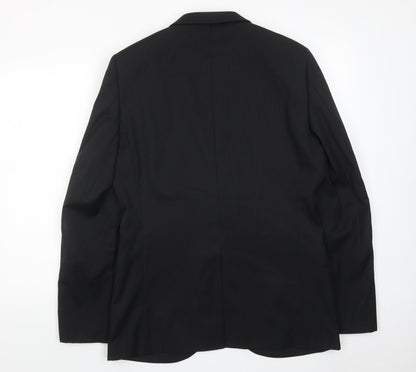 Mens UK Size 40 Peter Werth Regular Black Suit Jacket