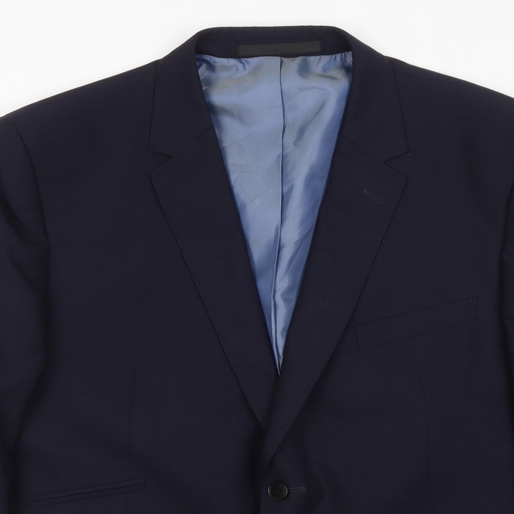 Mens UK Size 40 Marks and Spencer Regular Blue Suit Jacket