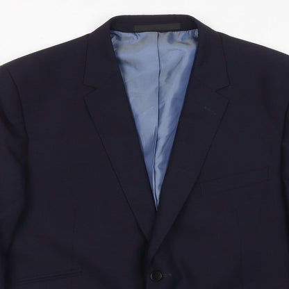 Mens UK Size 40 Marks and Spencer Regular Blue Suit Jacket
