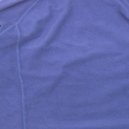Outdoor Scene Womens Blue Polyester Pullover Sweatshirt Size 12 Zip - Size 12-14