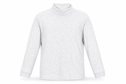 Marks & Spencer Boys Grey Polyester Basic T-Shirt Size 9-10 Years High Neck Pullover