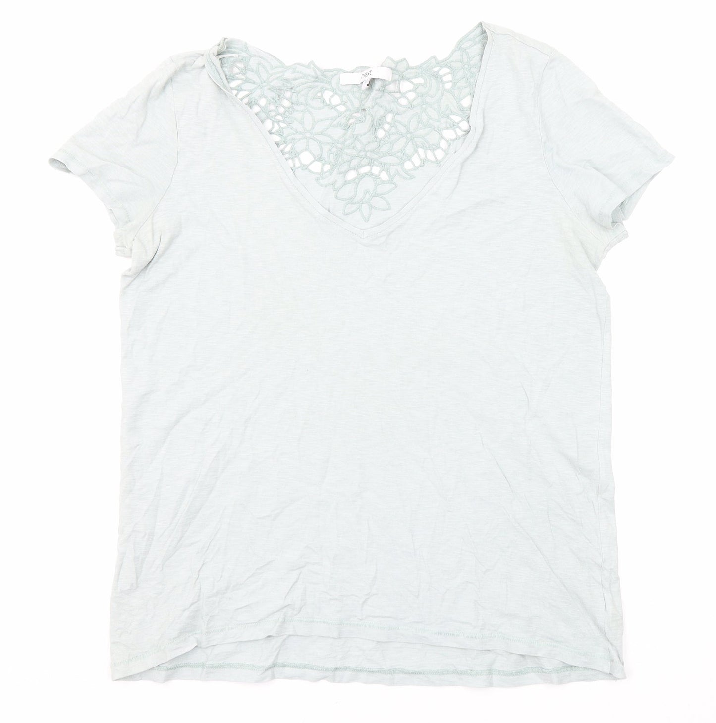 Womens UK Size 12 NEXT Green Basic T-Shirt