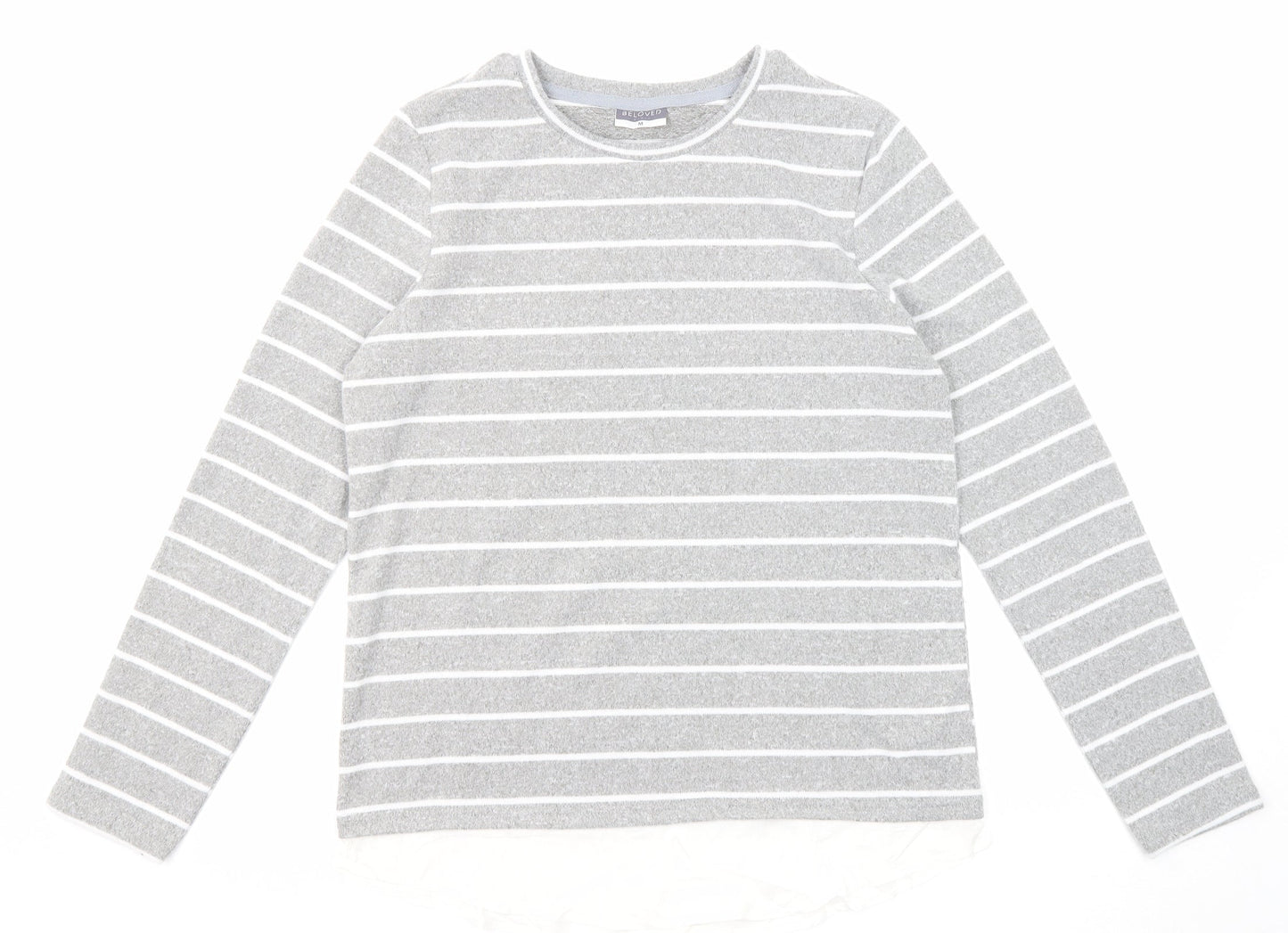 Womens UK Size M Beloved Grey Basic T-Shirt