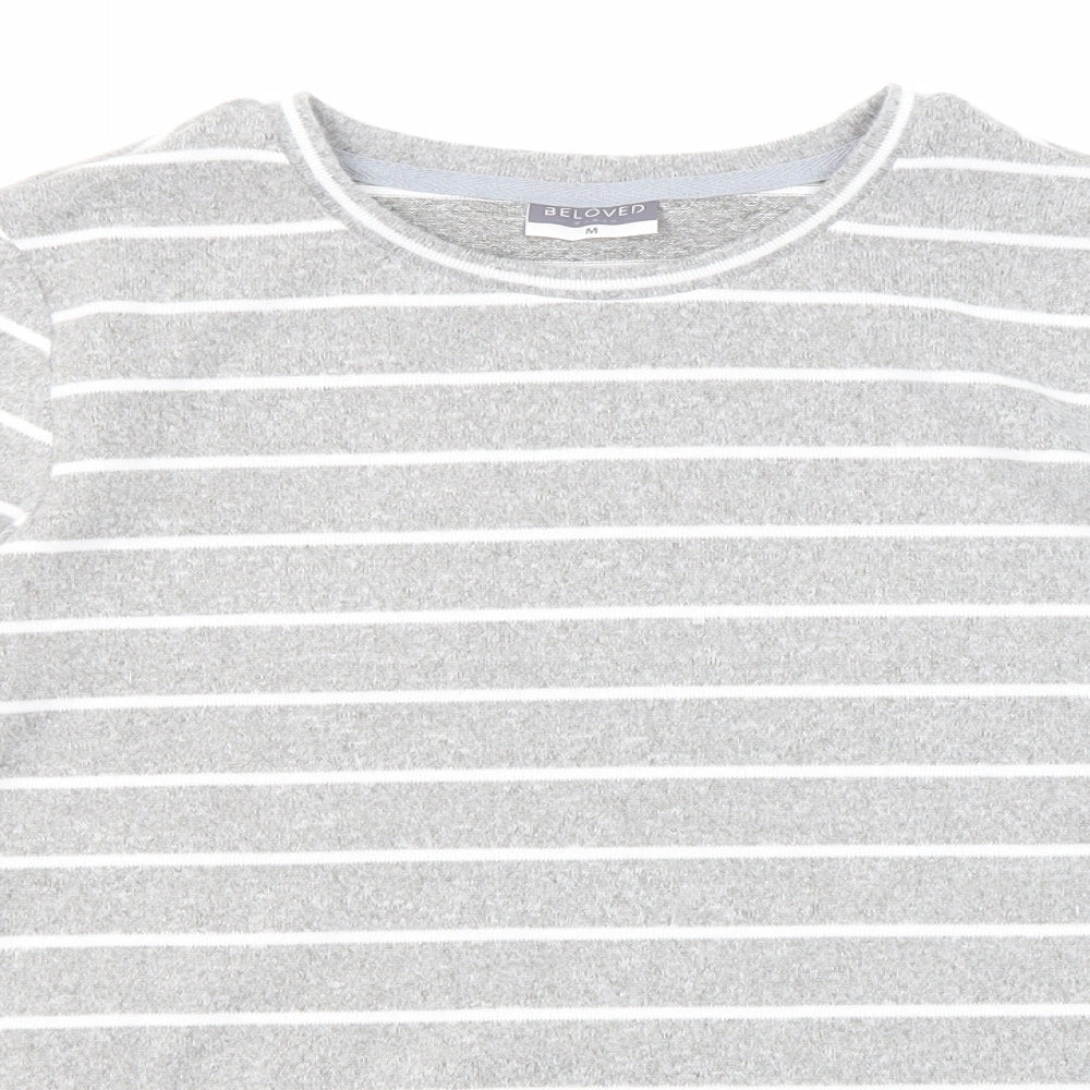 Womens UK Size M Beloved Grey Basic T-Shirt