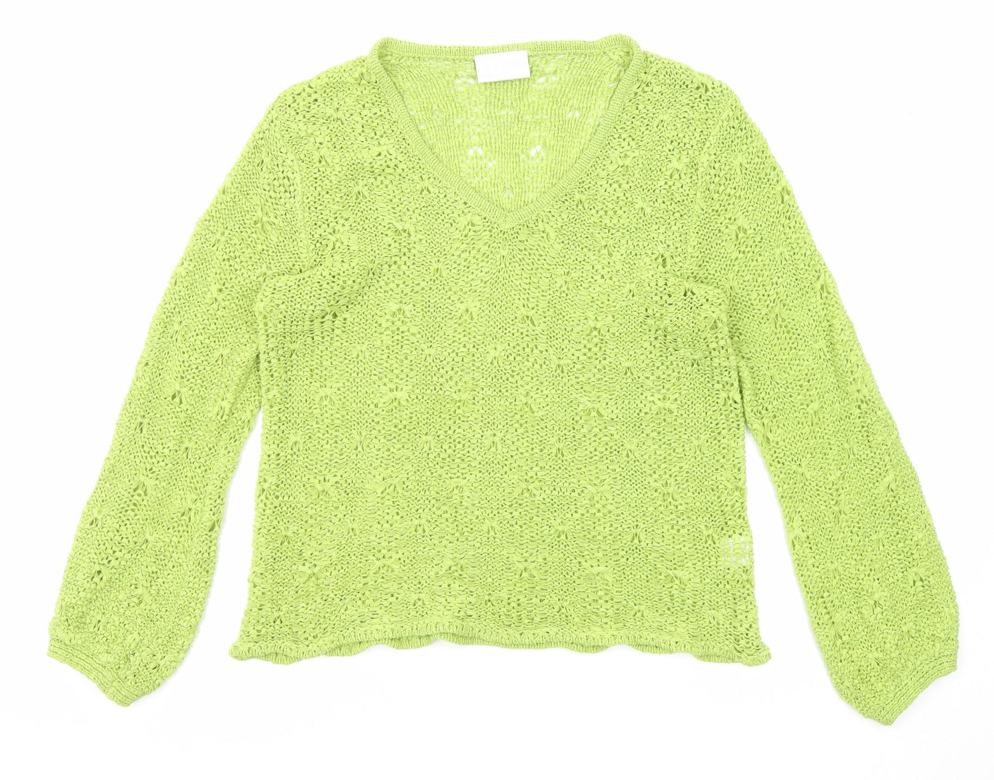 Womens UK Size M Off Shoot Green Basic Blouse