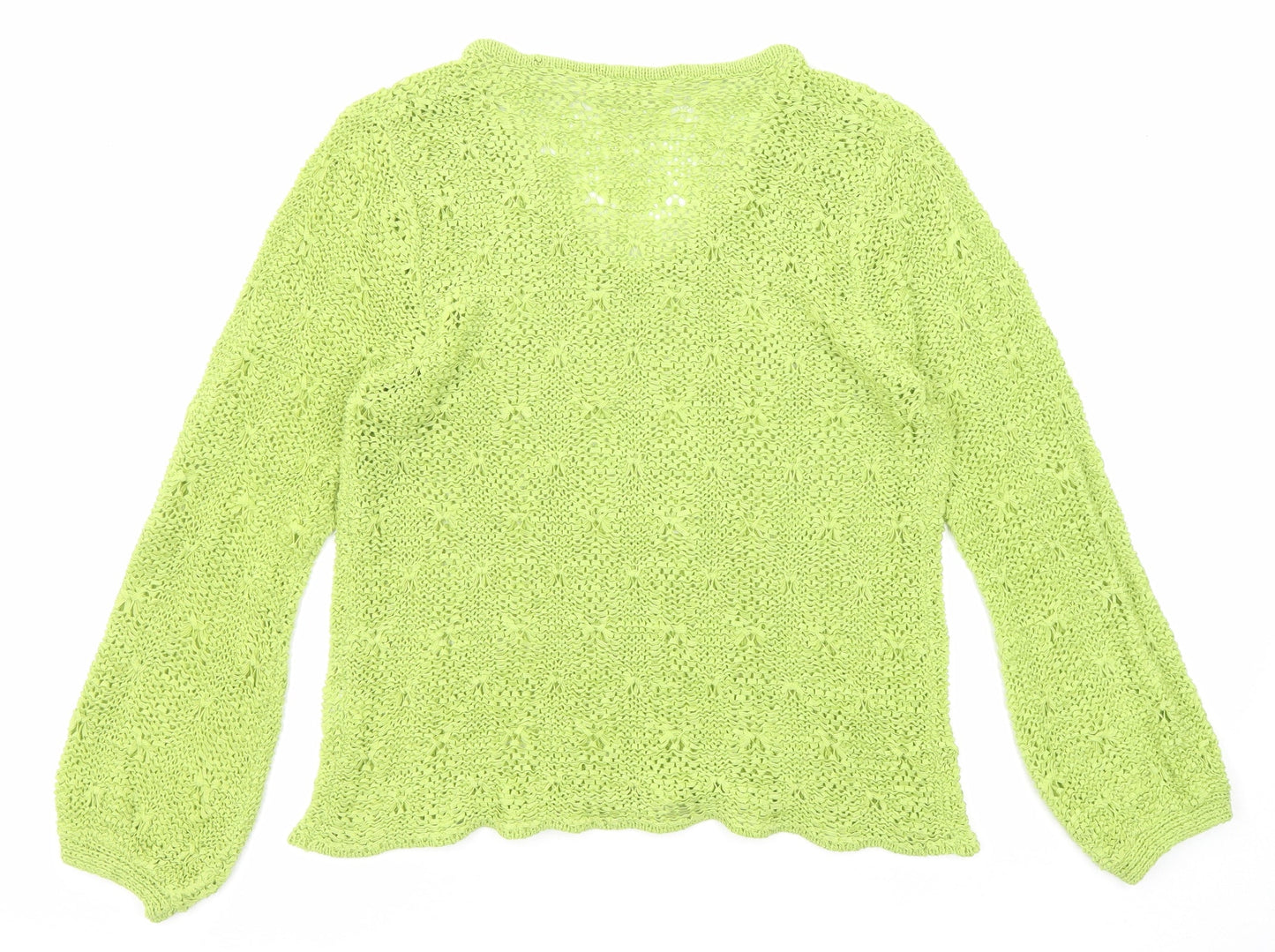 Womens UK Size M Off Shoot Green Basic Blouse
