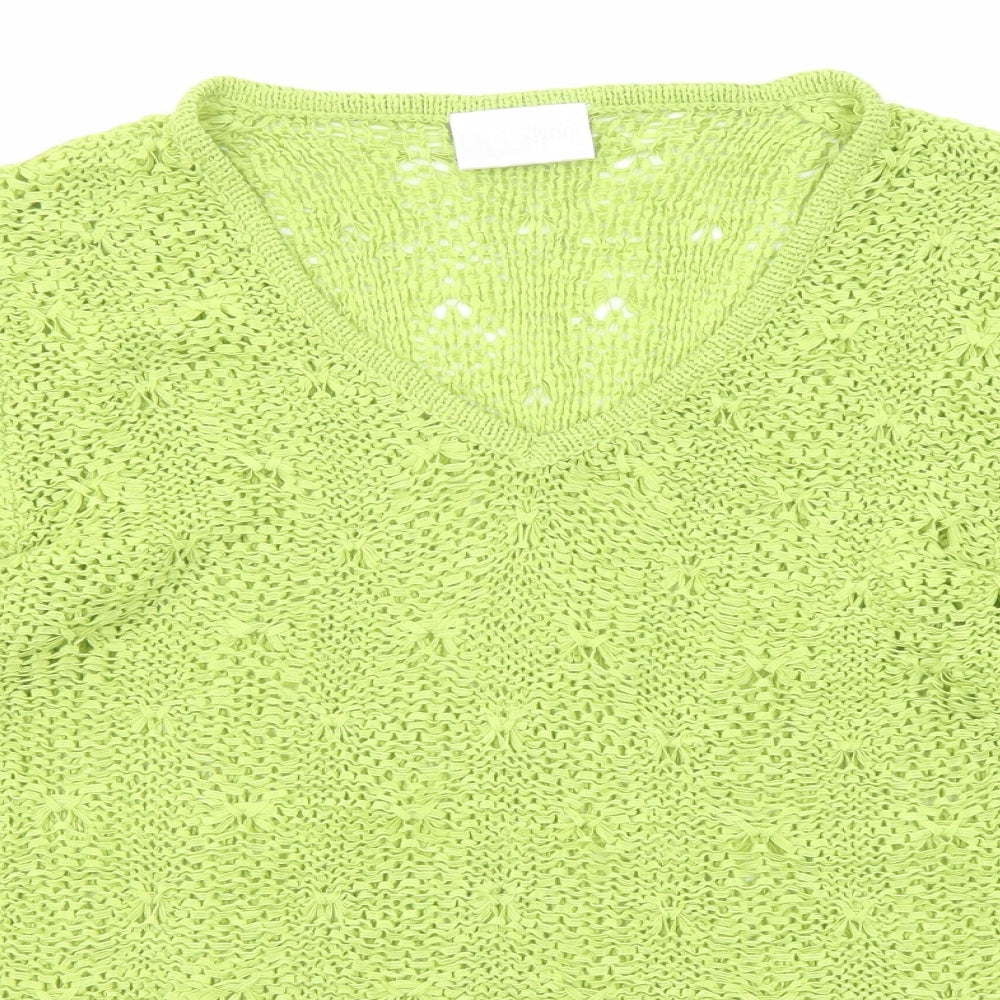 Womens UK Size M Off Shoot Green Basic Blouse