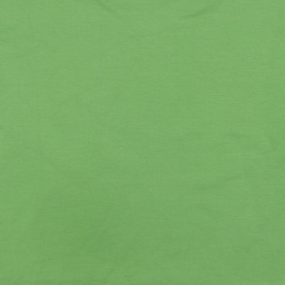 Dreamo Womens Green Cotton Pullover Sweatshirt Size S Pullover - Side zip detail