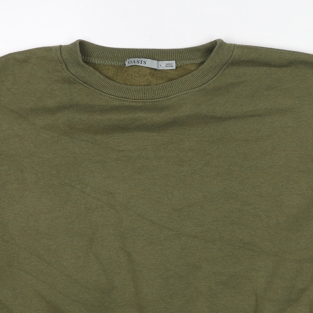 Oasis Boys Green Polyester Pullover Sweatshirt Size L Pullover