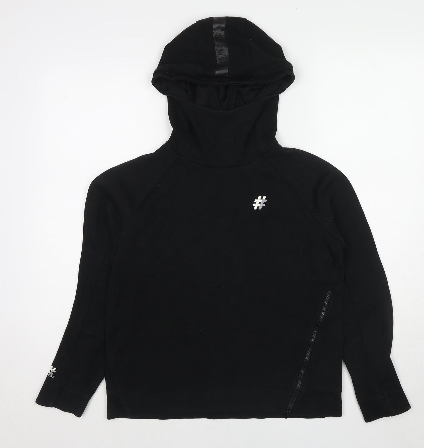 Free The Future Boys Black Cotton Pullover Hoodie Size 13 Years Pullover - Hashtag
