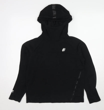 Free The Future Boys Black Cotton Pullover Hoodie Size 13 Years Pullover - Hashtag