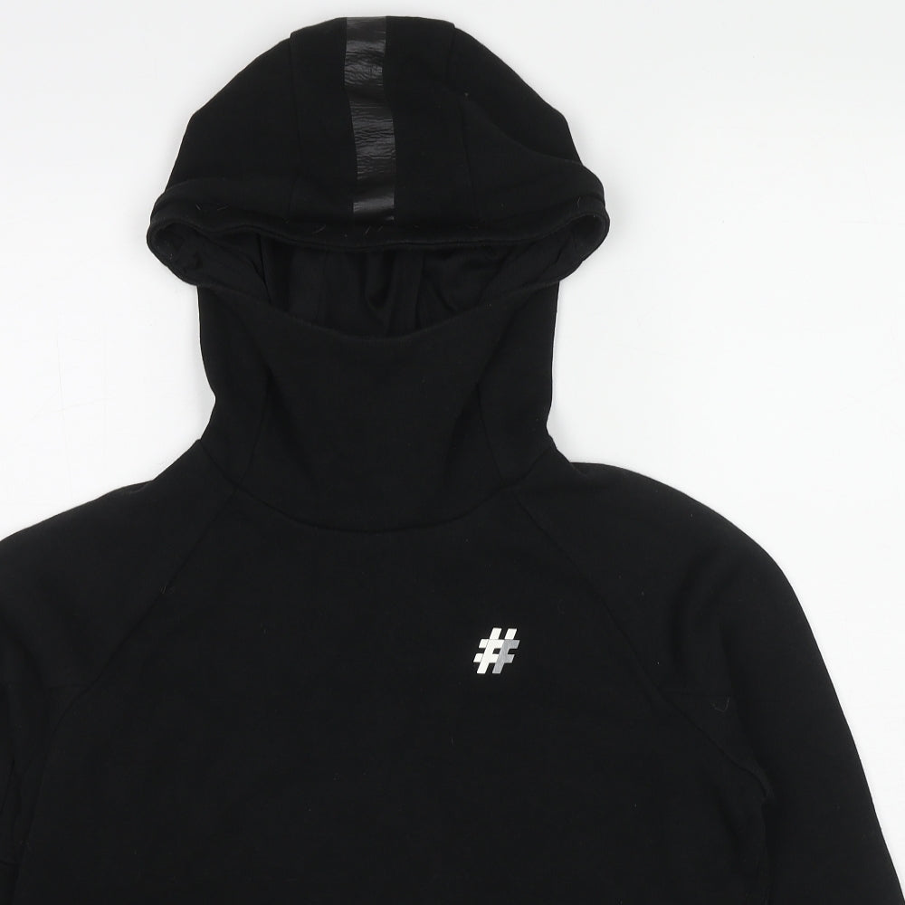 Free The Future Boys Black Cotton Pullover Hoodie Size 13 Years Pullover - Hashtag