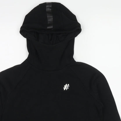 Free The Future Boys Black Cotton Pullover Hoodie Size 13 Years Pullover - Hashtag