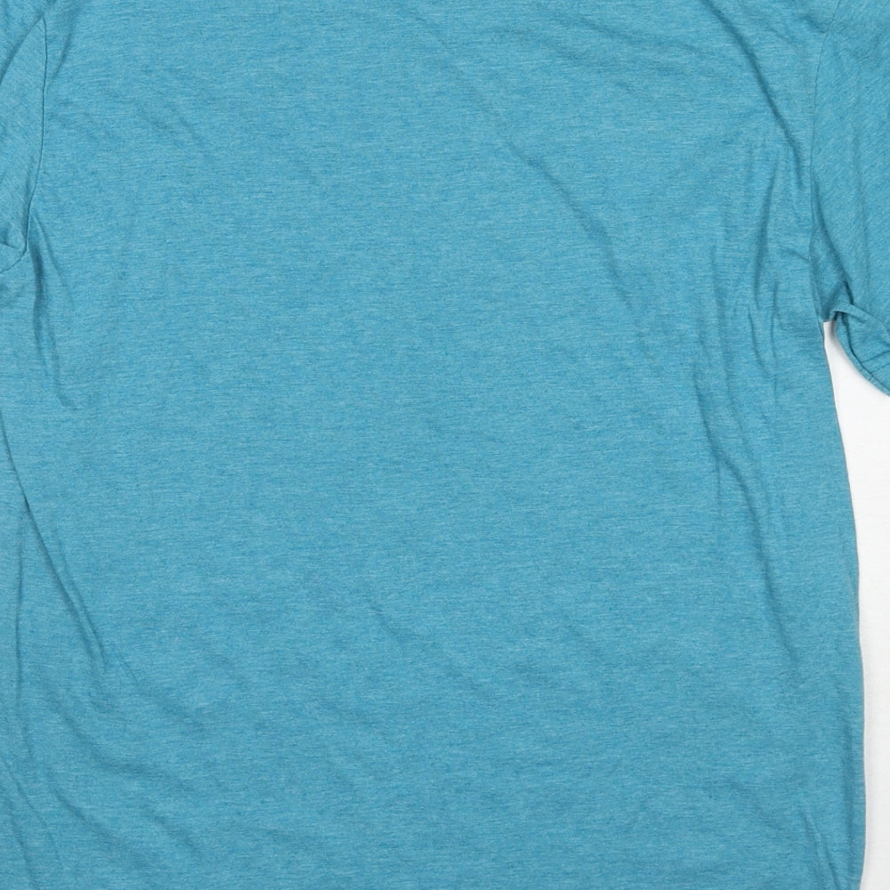 Womens UK Size M Gildan Blue Basic T-Shirt