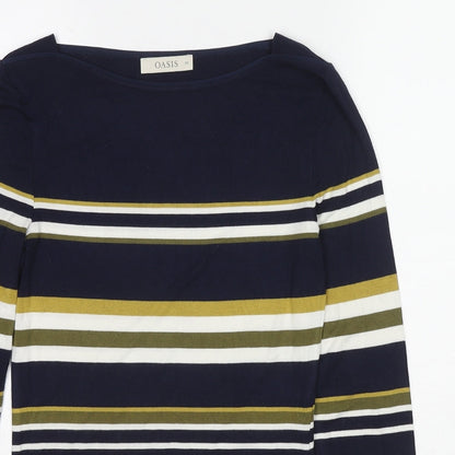 Womens UK Size XS Oasis Multicoloured Basic T-Shirt