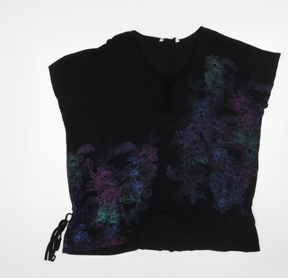 Womens UK Size 14 New Look Black Basic Blouse